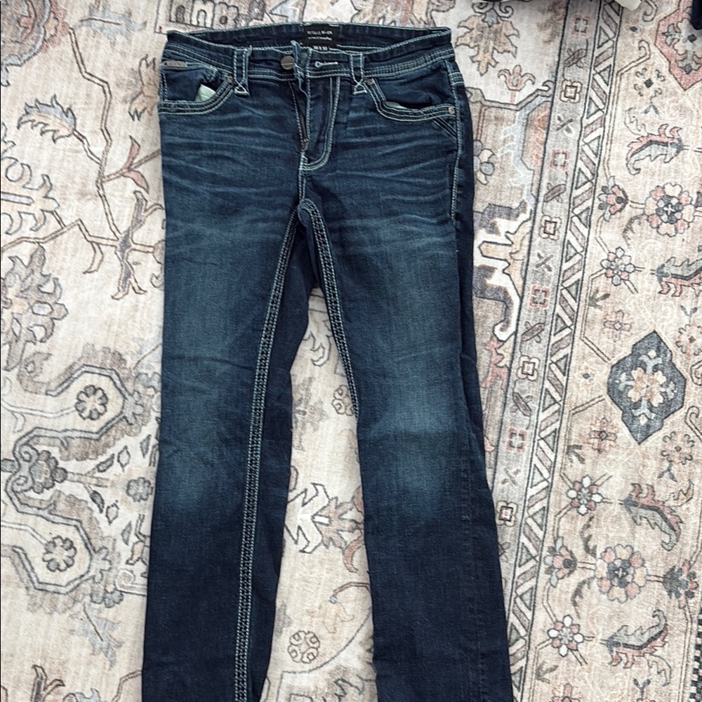 Buckle Blue Skinny Jeans with Rich Indigo Tones